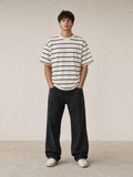 B.e.r.s.h.k.a Relaxed Striped T-Shirt – Ecru & Navy