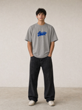P.U.L.L & B.E.A.R STWD Cobalt Logo T-Shirt – Ash Grey
