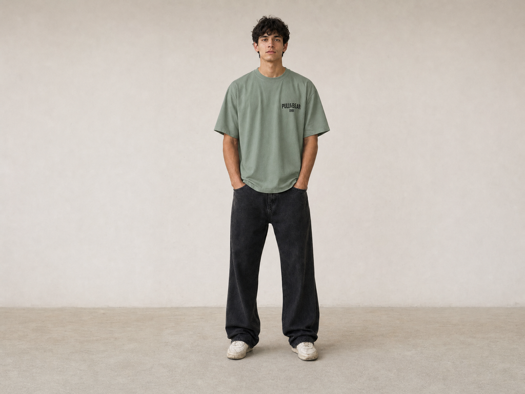 P.U.L.L & B.E.A.R 1991 Mini Logo T-Shirt – Sage Green