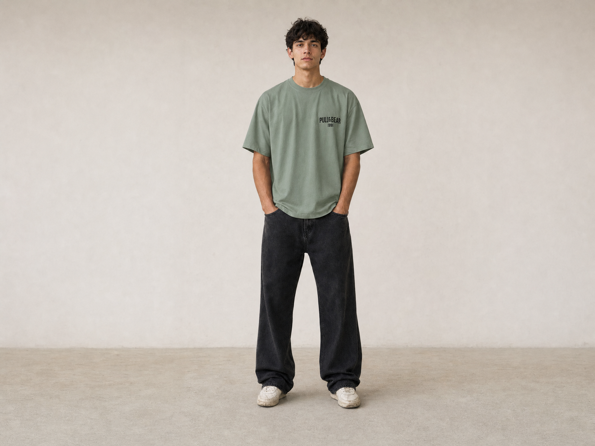 P.U.L.L & B.E.A.R 1991 Mini Logo T-Shirt – Sage Green