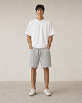 grey shorts