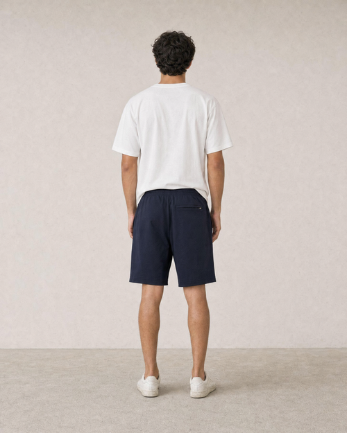 blue shorts