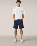 blue shorts