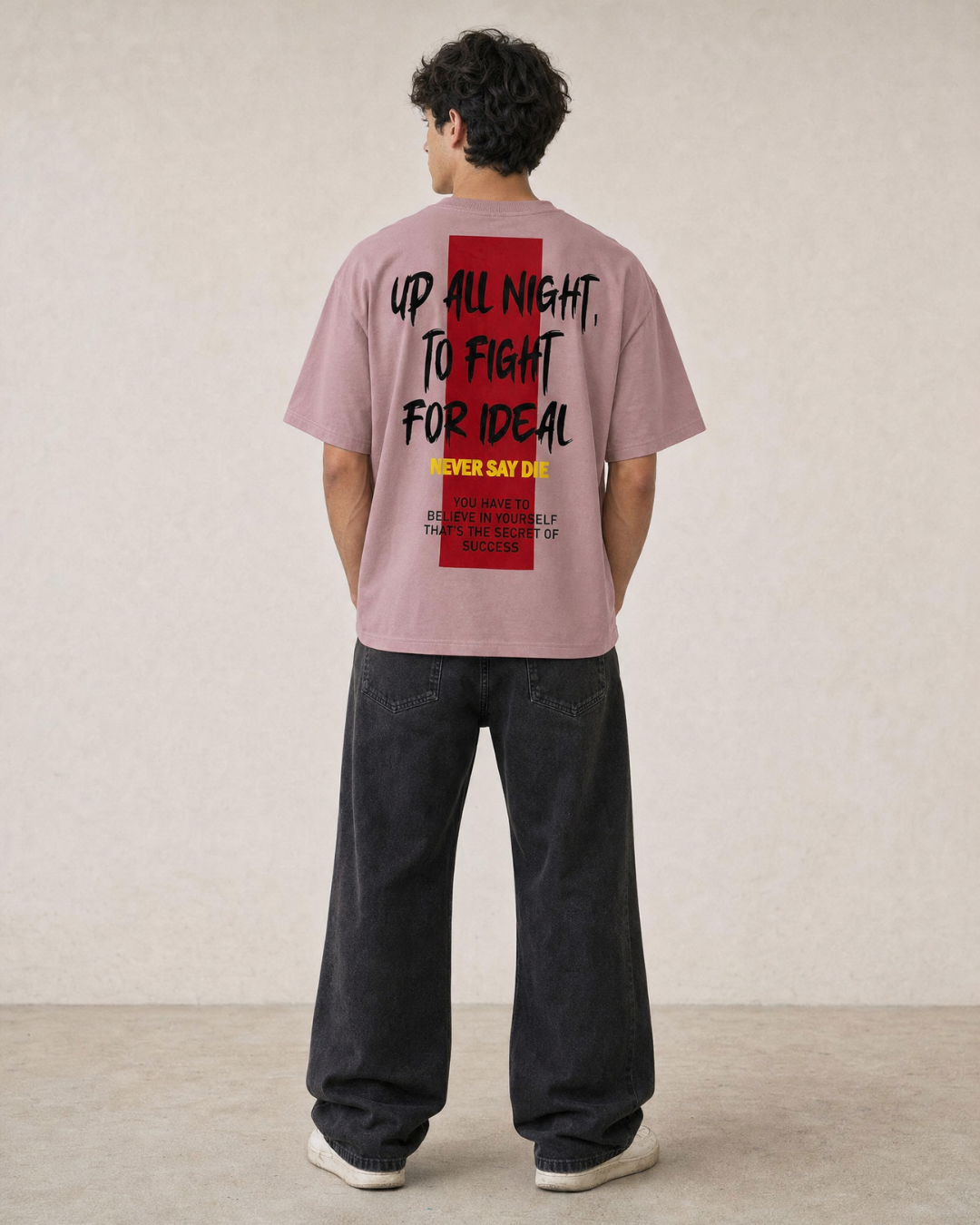 P.U.L.L & B.E.A.R Never Say Die Graphic T-Shirt – Pink