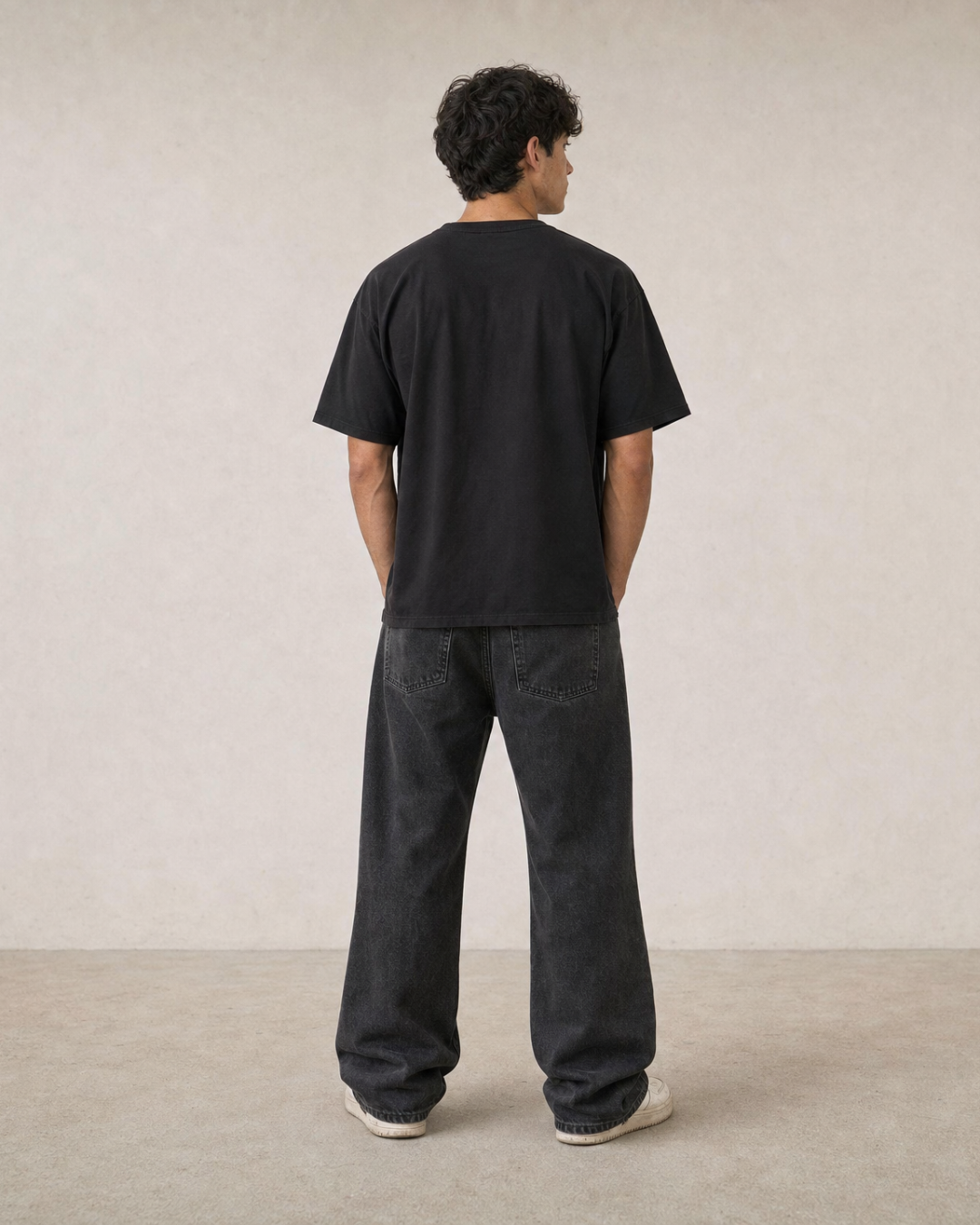 Z.A.R.A Tonal Patch Relaxed-Fit T-Shirt – Black