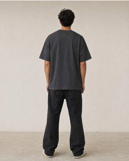 P.U.L.L & B.E.A.R 1991 Contrast Logo T-Shirt – Graphite Grey