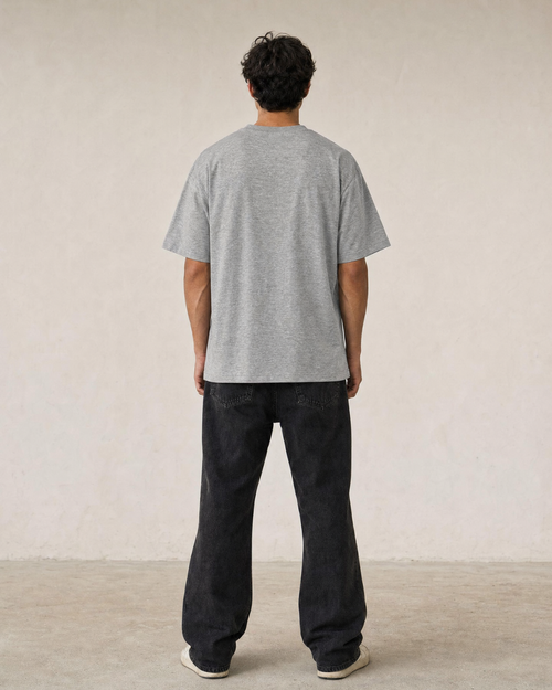 P.U.L.L & B.E.A.R 1991 Mini Logo T-Shirt – Light Grey