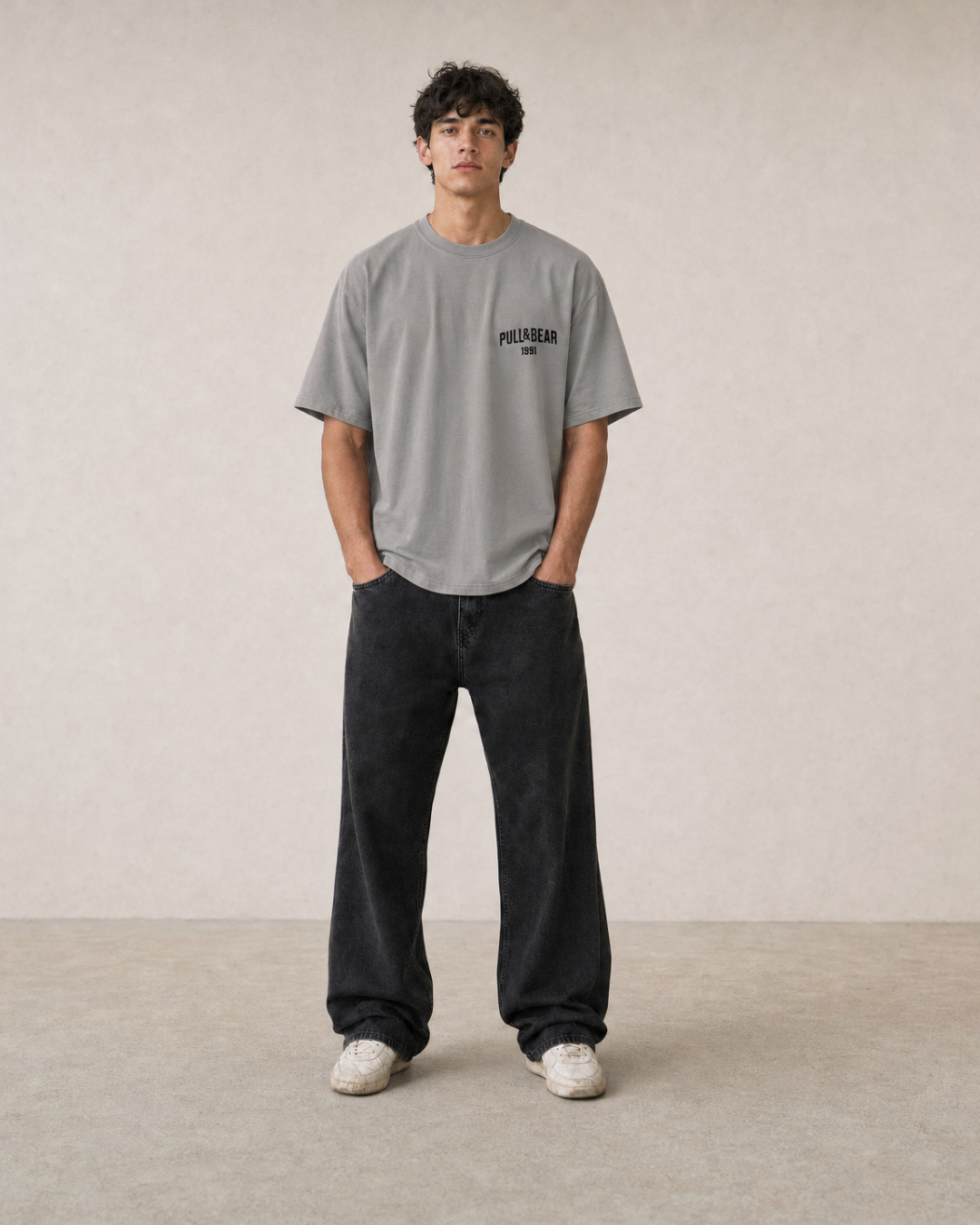 P.U.L.L & B.E.A.R 1991 Mini Logo T-Shirt – Steel Grey