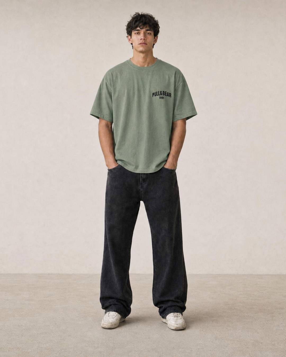 P.U.L.L & B.E.A.R 1991 Mini Logo T-Shirt – Sage Green