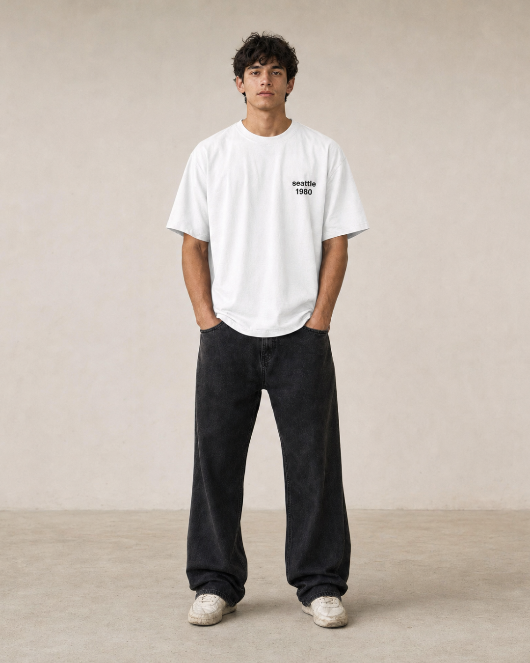 Z.A.R.A Seattle 1980 Relaxed-Fit T-Shirt – White