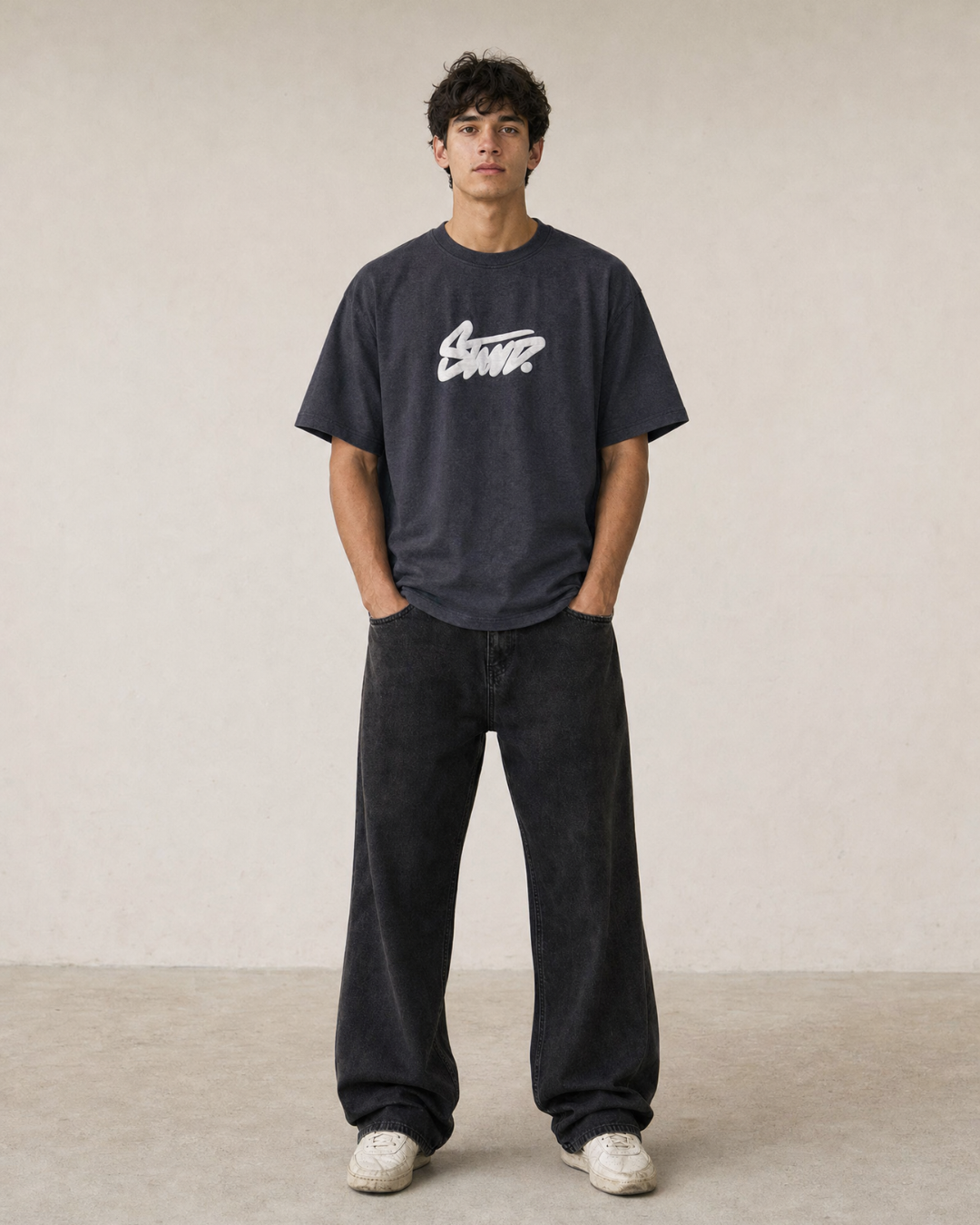 P.U.L.L & B.E.A.R STWD Graphic Relaxed-Fit T-Shirt – Navy Blue