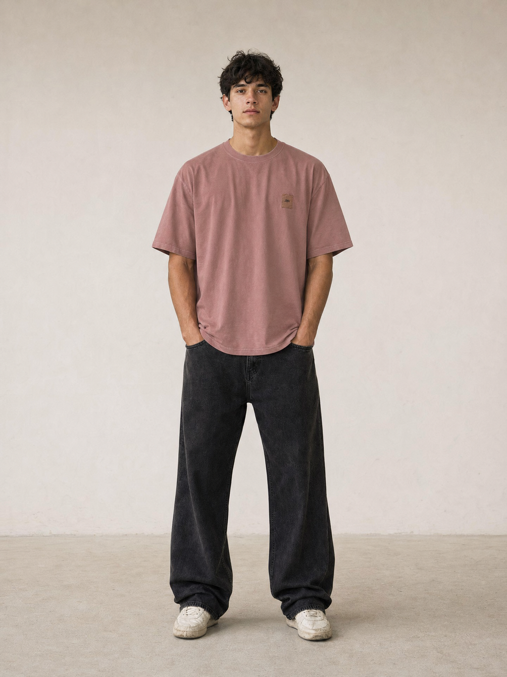 Z.A.R.A Washed Relaxed-Fit T-Shirt – Dusty Rose