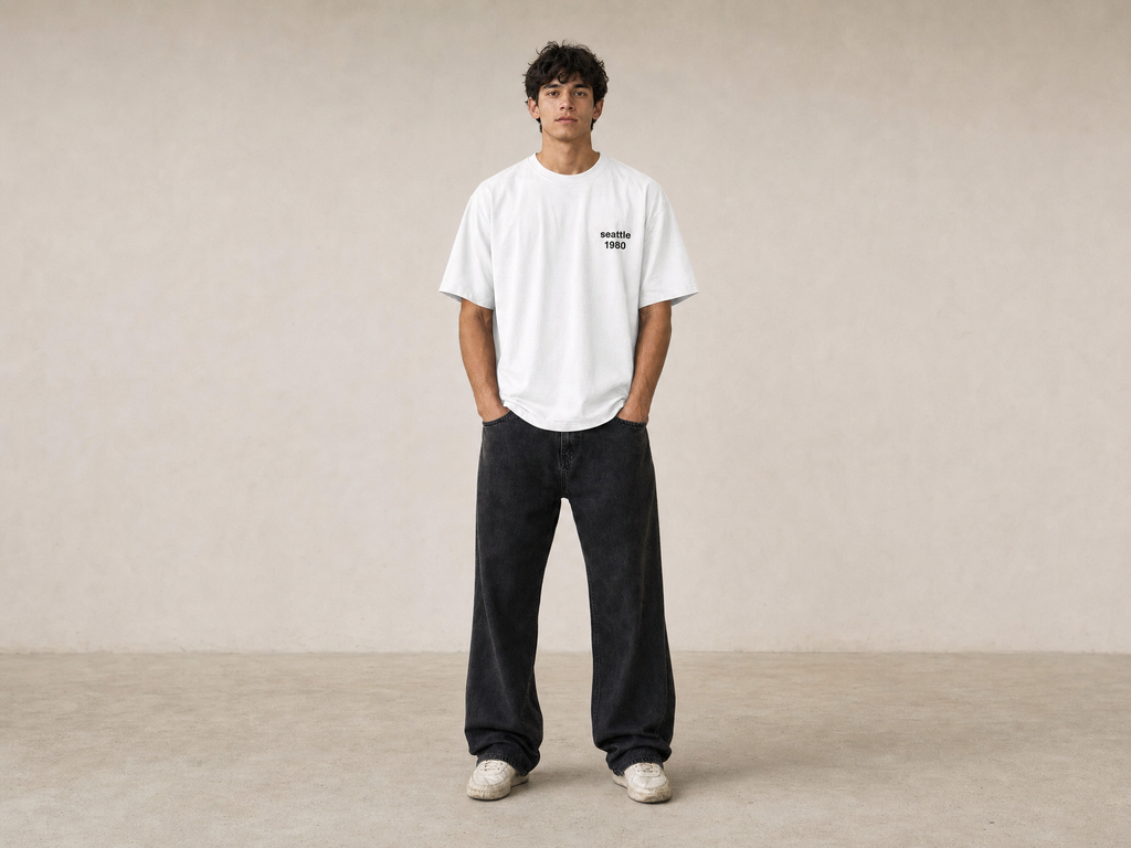 Z.A.R.A Seattle 1980 Relaxed-Fit T-Shirt – White